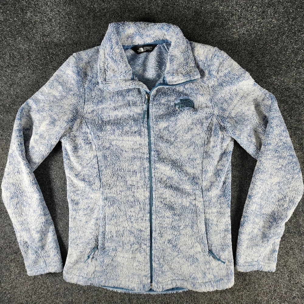 The North Face Osito 2 Blue-White Fleece Full Zip Jacket Womens Size S Soft Warm